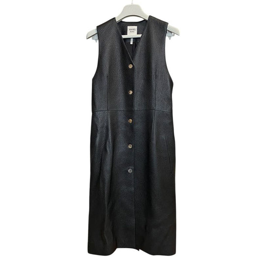 Tagged Hermes Women's Long Gilet Dress 34 Deerskin