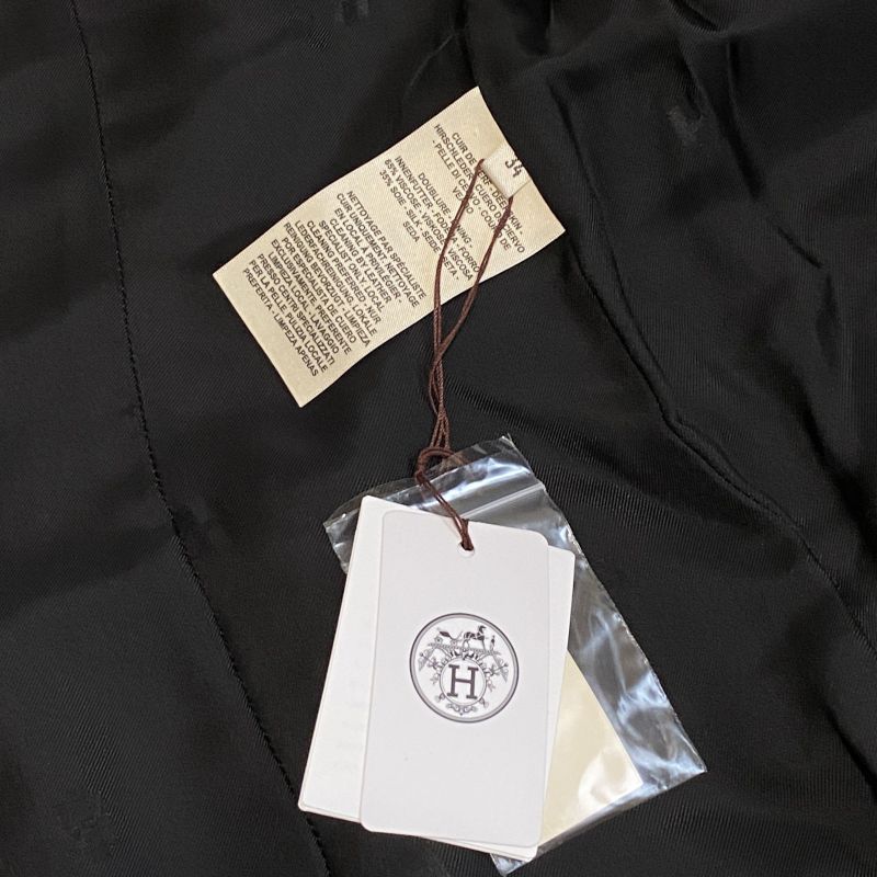 Tagged Hermes Women's Long Gilet Dress 34 Deerskin