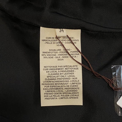 Tagged Hermes Women's Long Gilet Dress 34 Deerskin