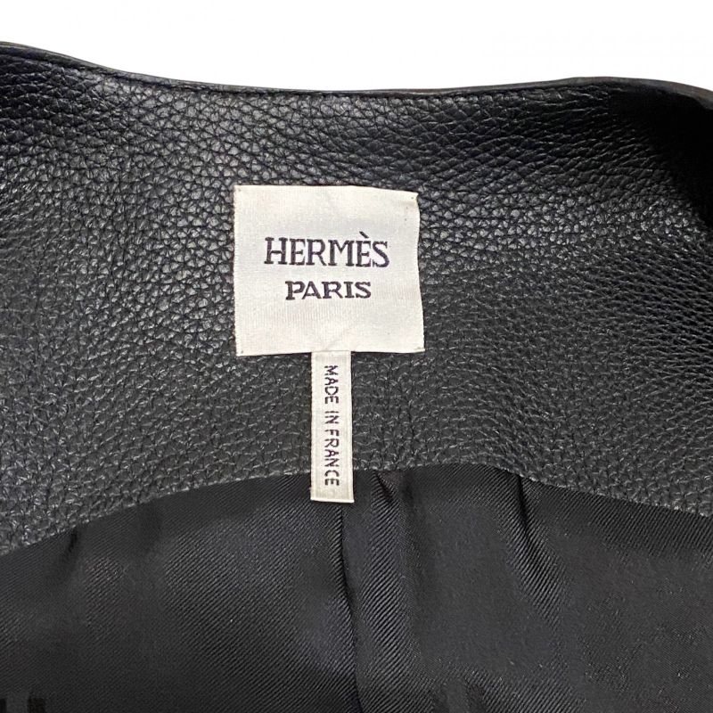 Tagged Hermes Women's Long Gilet Dress 34 Deerskin