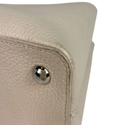 Louis Vuitton Capucines MM 2way Shoulder Bag Handbag Taurillon Ivory Pink Women