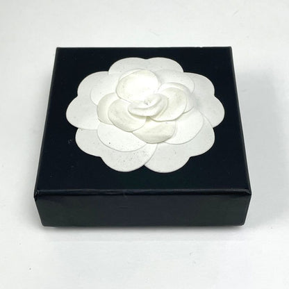 Chanel Coco Mark Earrings Rhinestone Earrings Silver Plated Silver Ladies