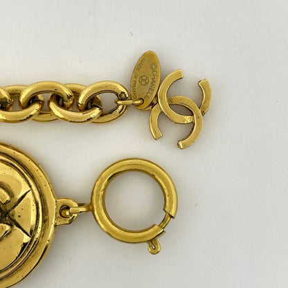 Chanel Coco Mark Bracelet Matelasse Bangle Bracelet GP Gold Ladies