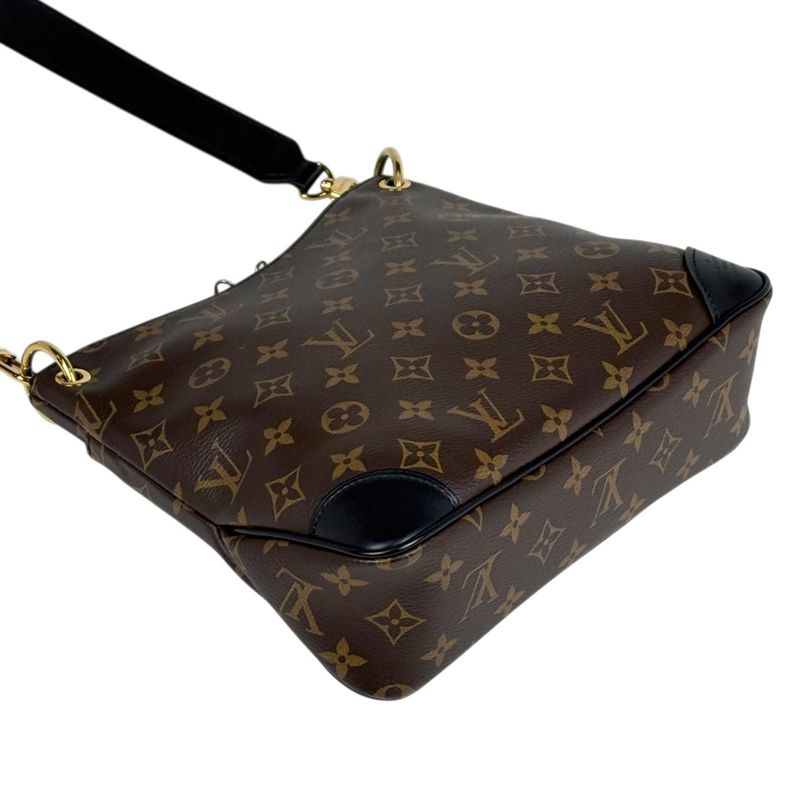 Louis Vuitton Odeon Nm PM Crossbody Shoulder Bag Monogram Brown Noir Black
