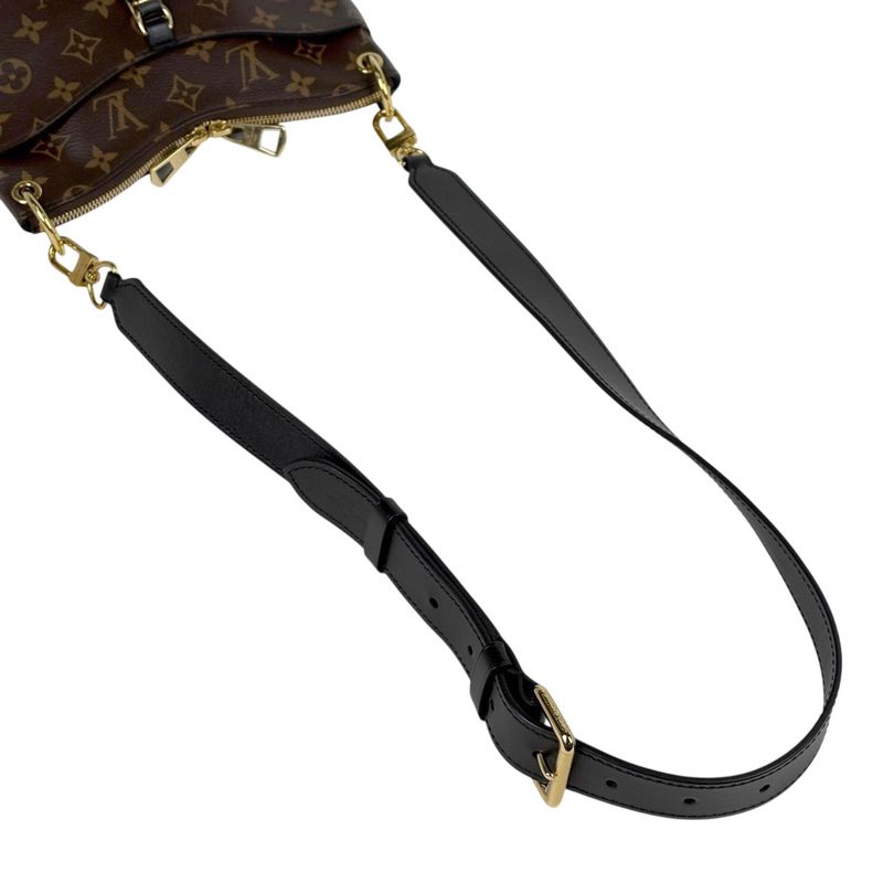 Louis Vuitton Odeon Nm PM Crossbody Shoulder Bag Monogram Brown Noir Black