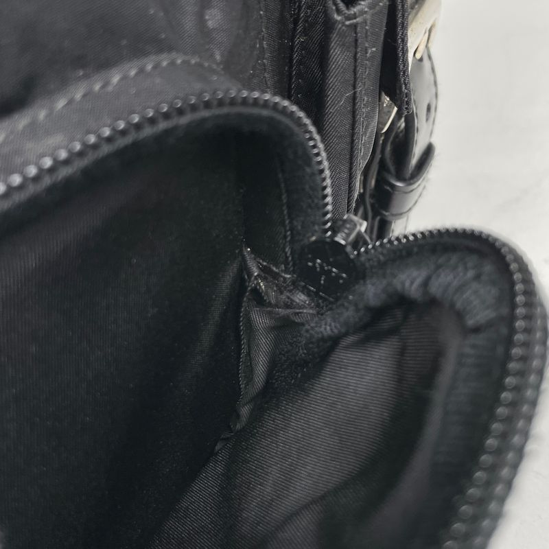 Prada Logo Plate Shoulder Bag Waist Bag Body Bag Nylon Nero (Black) Women