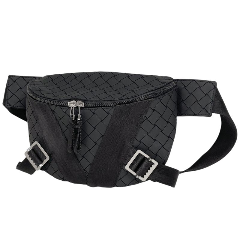 Bottega Veneta Veneta Intrecciato Waist Bag Waist Pouch Body Bag Leather Black