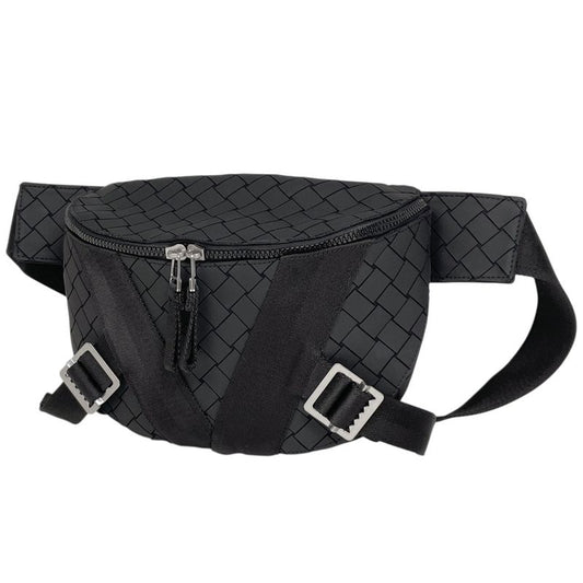 Bottega Veneta Veneta Intrecciato Waist Bag Waist Pouch Body Bag Leather Black