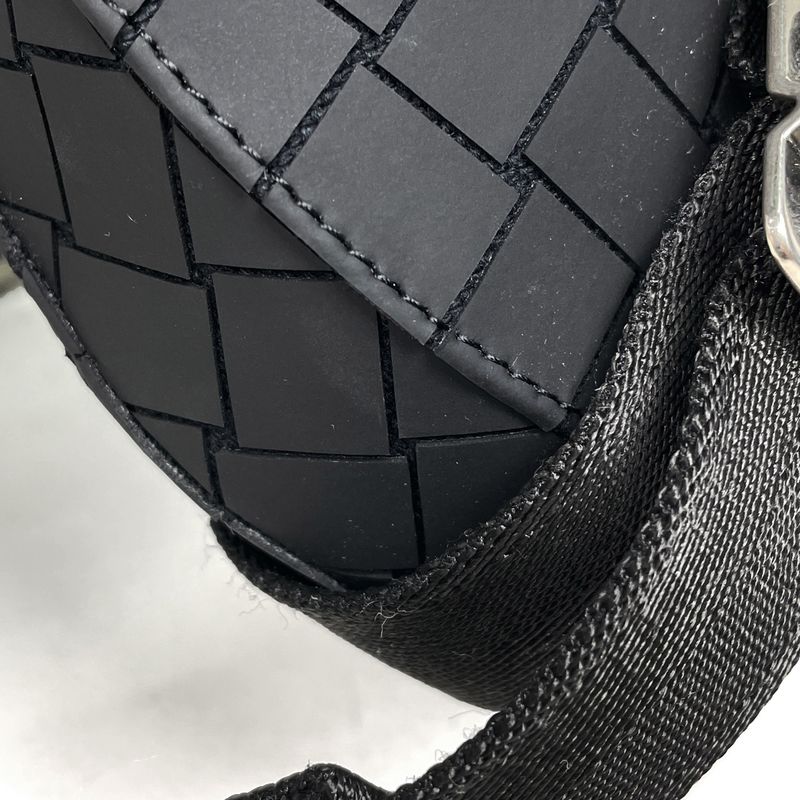 Bottega Veneta Veneta Intrecciato Waist Bag Waist Pouch Body Bag Leather Black