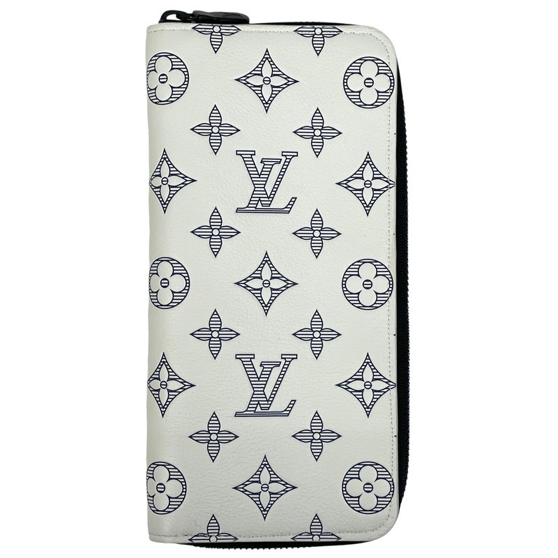 Louis Vuitton Zippy Wallet Vertical Round Zipper Monogram Shadow Long Wallet