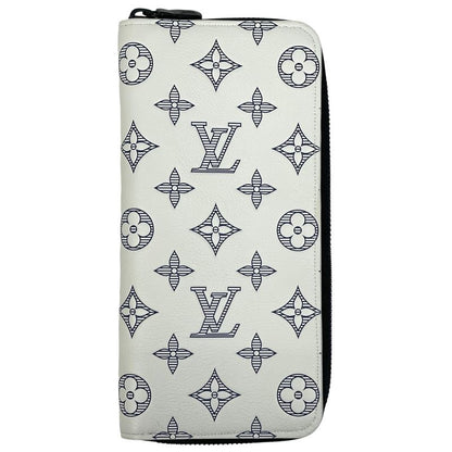 Louis Vuitton Zippy Wallet Vertical Round Zipper Monogram Shadow Long Wallet