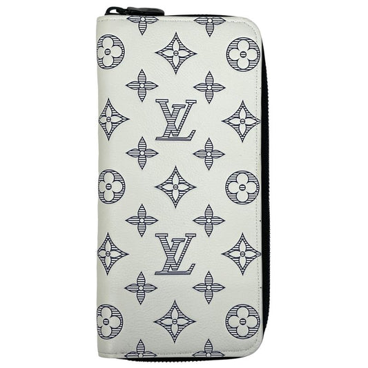 Louis Vuitton Zippy Wallet Vertical Round Zipper Monogram Shadow Long Wallet