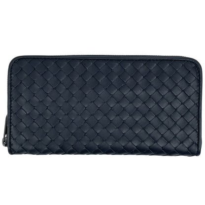Bottega Veneta Veneta Intrecciato Round Zipper Round Zip Long Wallet Leather
