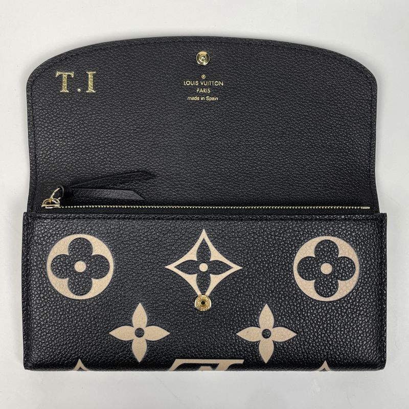 Louis Vuitton Portefeuille Emilie Bicolor Giant Long Wallet Monogram Empreinte