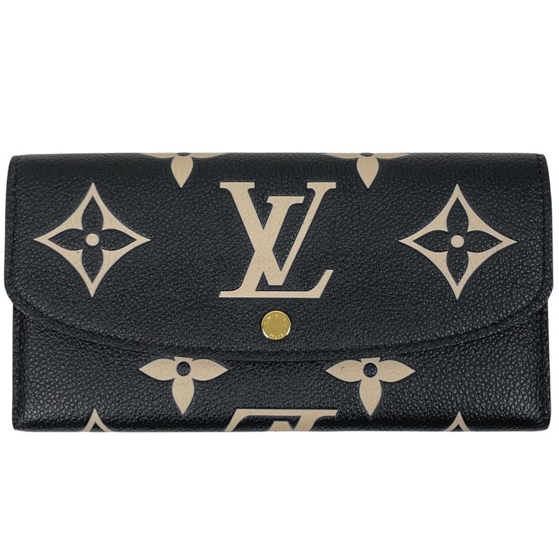 Louis Vuitton Portefeuille Emilie Bicolor Giant Long Wallet Monogram Empreinte