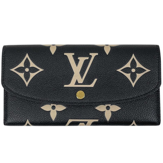Louis Vuitton Portefeuille Emilie Bicolor Giant Long Wallet Monogram Empreinte