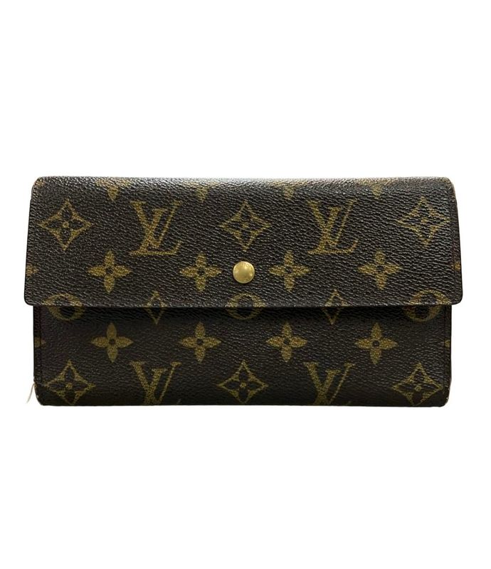 Louis Vuitton Trifold Long Wallet Monogram Porte Trésor International M61215