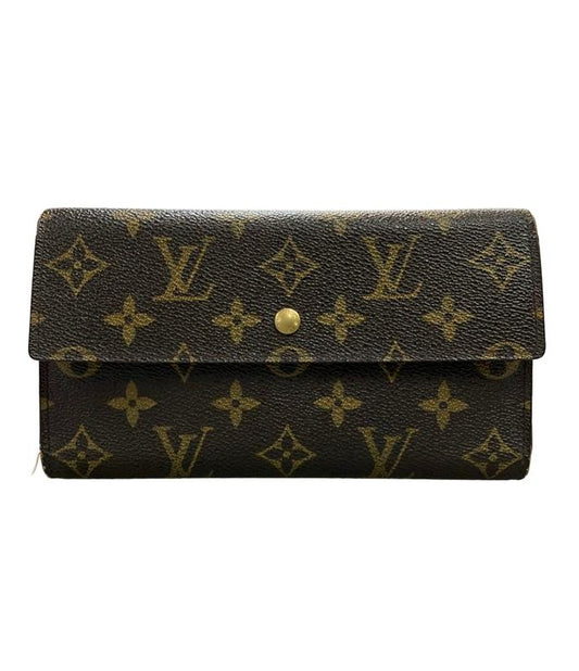 Louis Vuitton Trifold Long Wallet Monogram Porte Trésor International M61215