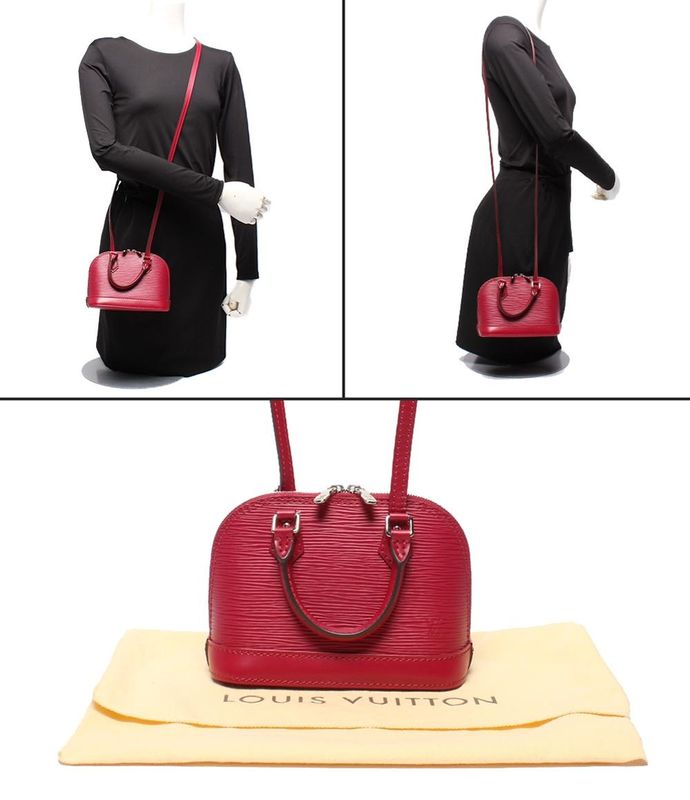 Louis Vuitton 2way Shoulder Bag Handbag Crossbody Nano Alma Epi M50631 Louis