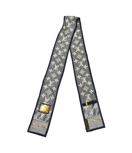 Louis Vuitton Bandeau Silk 100% Monogram New Denim M72558 Women Louis Vuitton