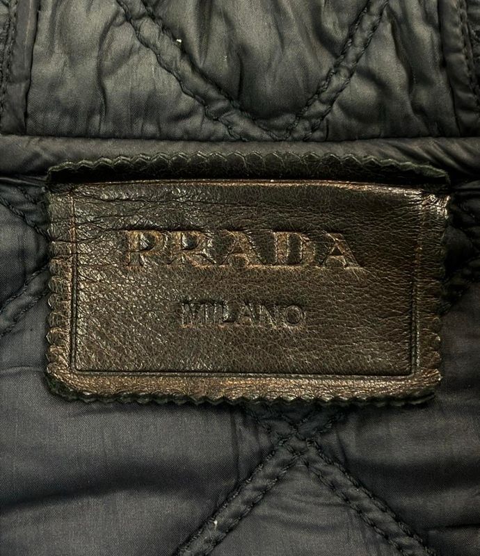 Prada Leather Jacket Quilted Men's SIZE 50 (XL) Prada