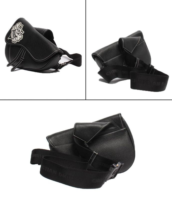 Dior Stussy Body Bag Shoulder Bag Bee Saddle Bag Men's Dior Stussy