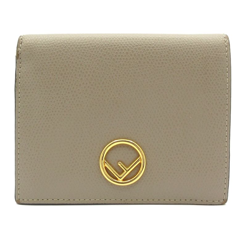 Fendi Bifold Wallet Fendi F's Fendi 8m0387 Beige Leather