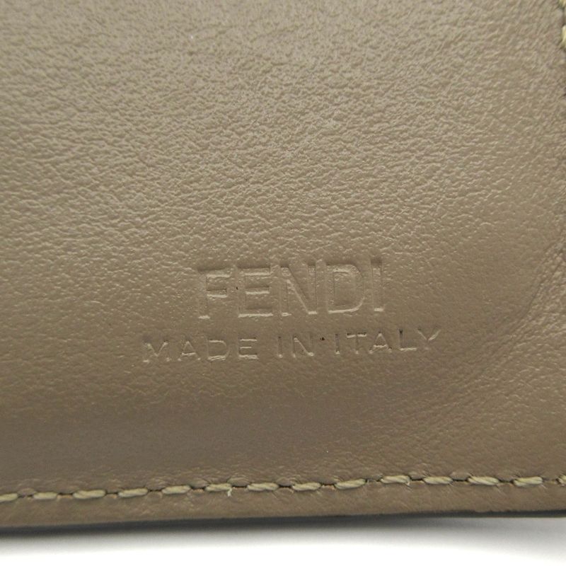 Fendi Bifold Wallet Fendi F's Fendi 8m0387 Beige Leather