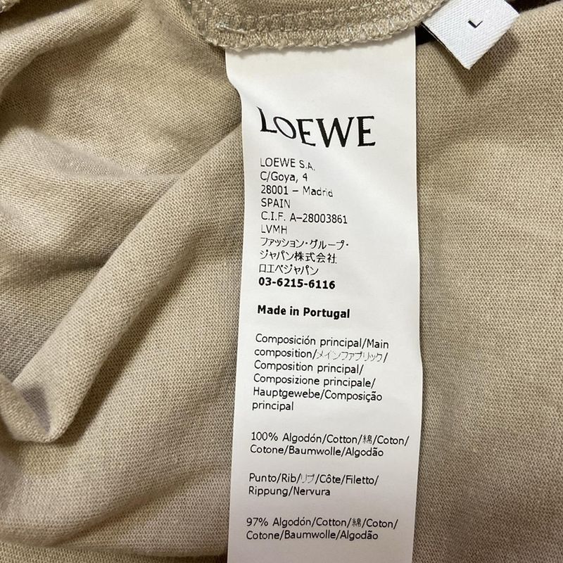 Loewe Short Sleeved T-shirt Size L Women's - Beige And Orange