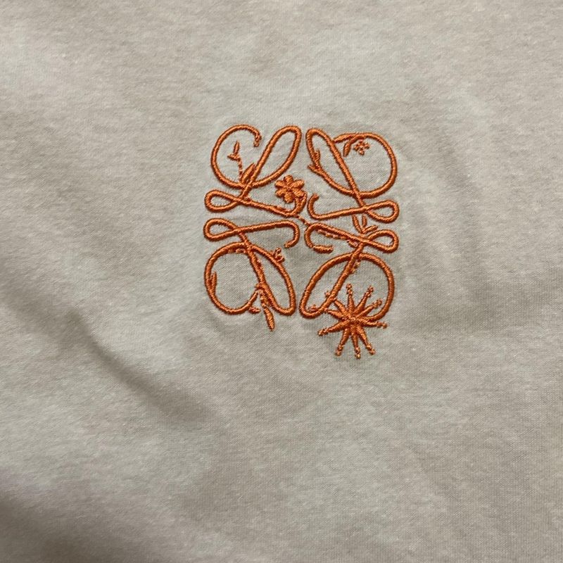 Loewe Short Sleeved T-shirt Size L Women's - Beige And Orange