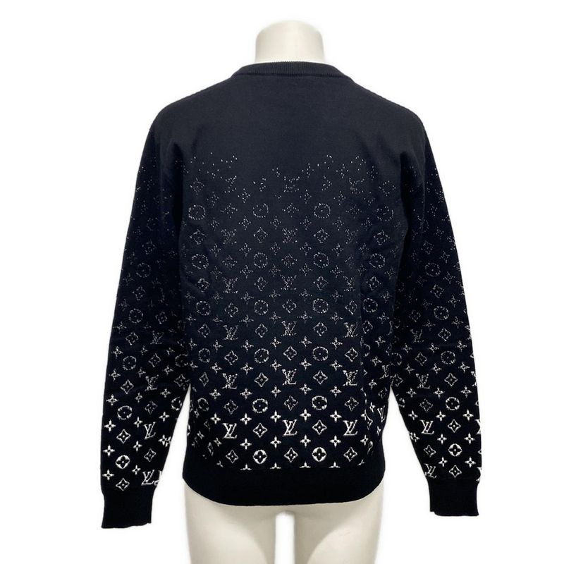Louis Vuitton Long-sleeved Sweater Like Size S Gradient Monogram Knit Rm211q
