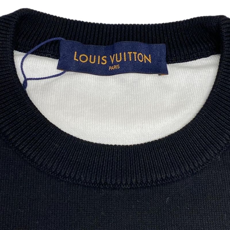 Louis Vuitton Long-sleeved Sweater Like Size S Gradient Monogram Knit Rm211q