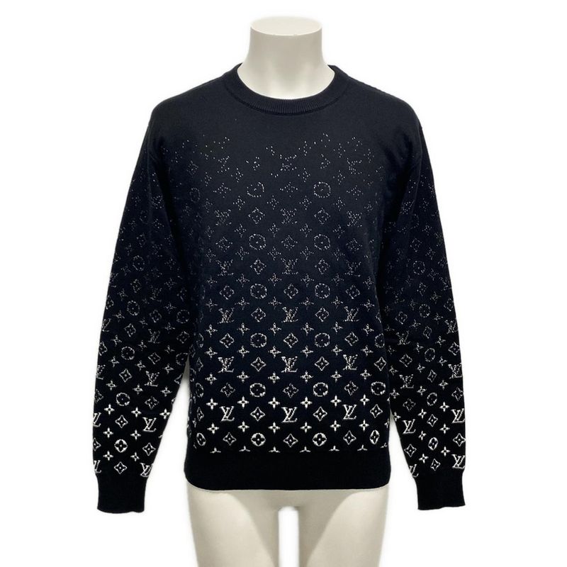 Louis Vuitton Long-sleeved Sweater Like Size S Gradient Monogram Knit Rm211q