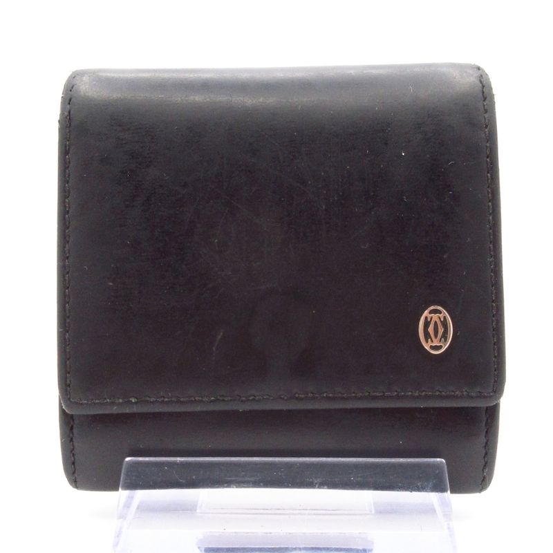 Cartier Coin Case Pasha Black Leather