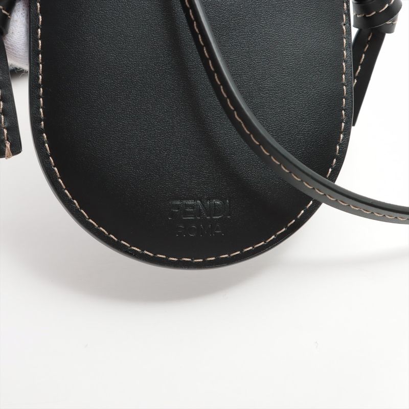 Fendi Zucca Phone Pouch Shoulder Bag Hand Tote Card Case Leather Women's EFT