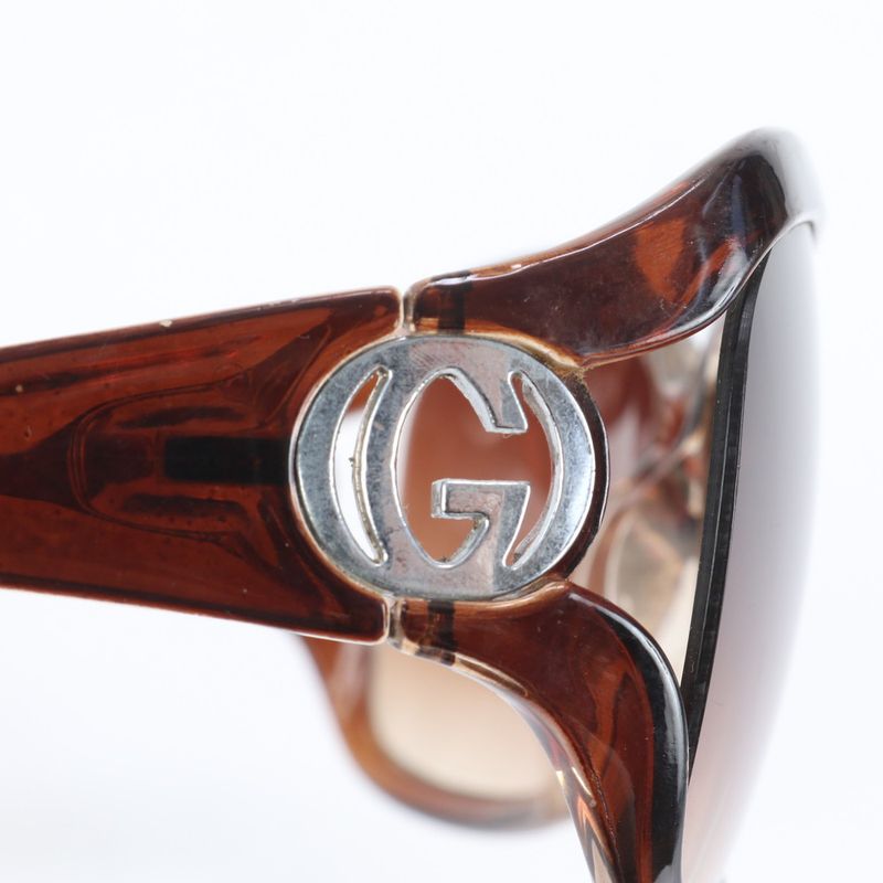 Gucci Interlocking G Sunglasses Brown Glasses Eyewear Fashion Men's EEE Cv38-6