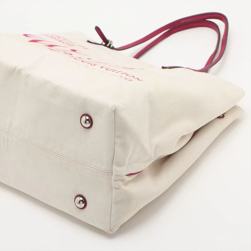 Louis Vuitton Waikiki Limited Cabas Su GM Leather Canvas Tote Bag Shoulder Hand