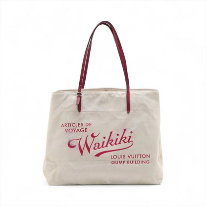 Louis Vuitton Waikiki Limited Cabas Su GM Leather Canvas Tote Bag Shoulder Hand
