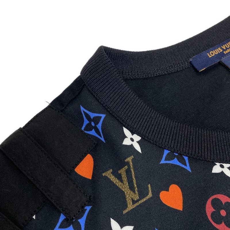 Louis Vuitton Short Sleeve T-shirt Size L Women's Game On Contrast Black And