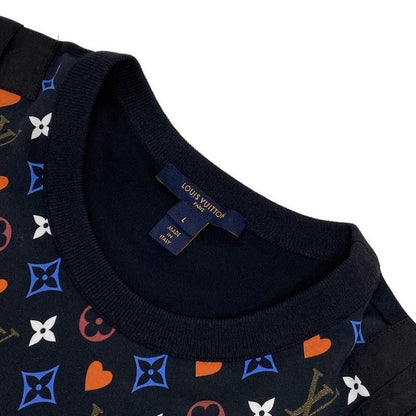 Louis Vuitton Short Sleeve T-shirt Size L Women's Game On Contrast Black And