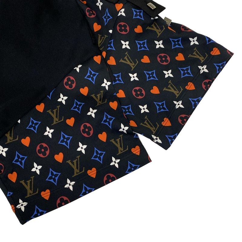 Louis Vuitton Short Sleeve T-shirt Size L Women's Game On Contrast Black And