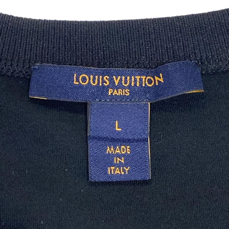 Louis Vuitton Short Sleeve T-shirt Size L Women's Game On Contrast Black And