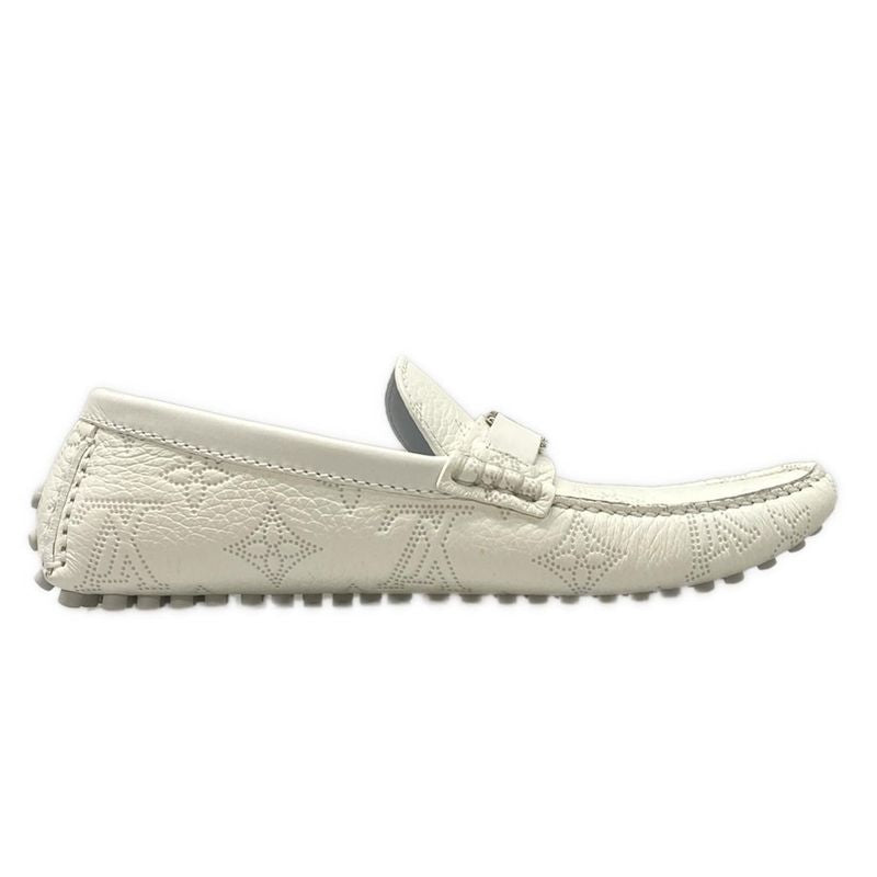 Louis Vuitton Driving Shoes 7 1 2 Men's Hockenheim Line Moccasins White And