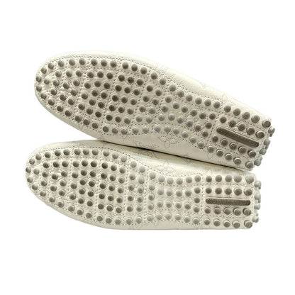 Louis Vuitton Driving Shoes 7 1 2 Men's Hockenheim Line Moccasins White And