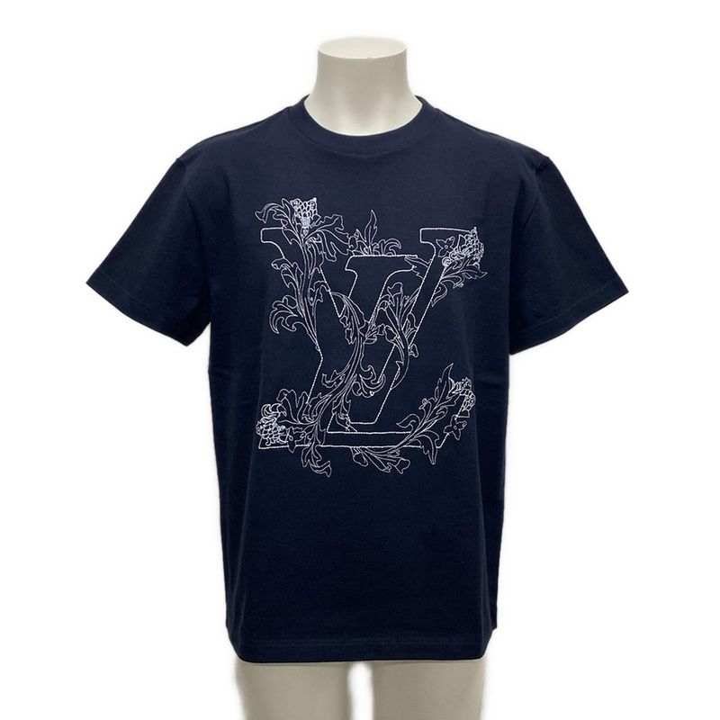 Louis Vuitton Short Sleeve T-shirt Size XS Like Mens LV Flower Embroidery