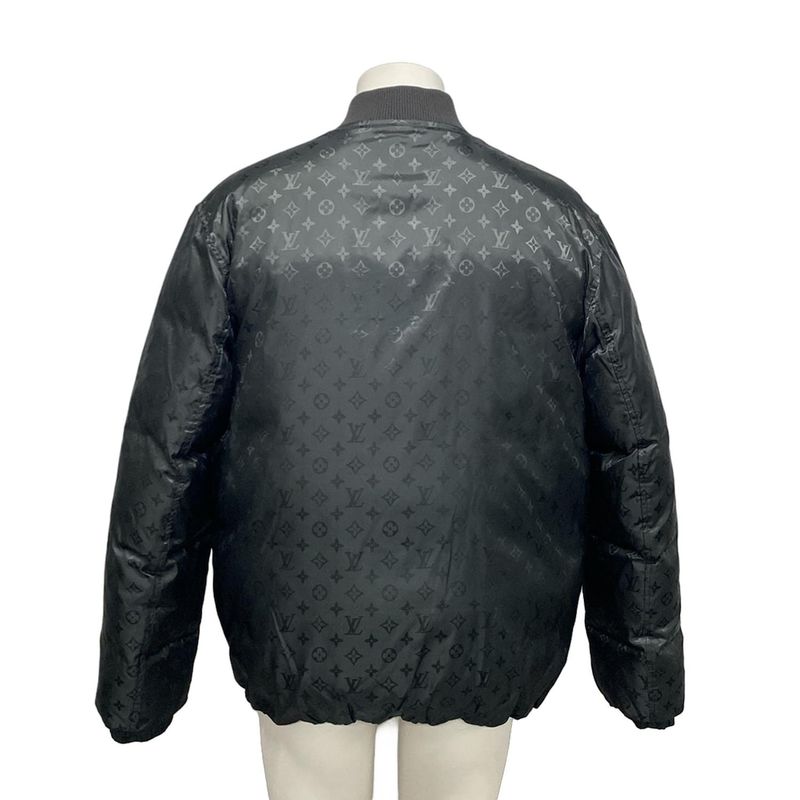 Louis Vuitton Down Jacket Size 52 Mens - Hfb47wghk Dark Gray And Khaki Long