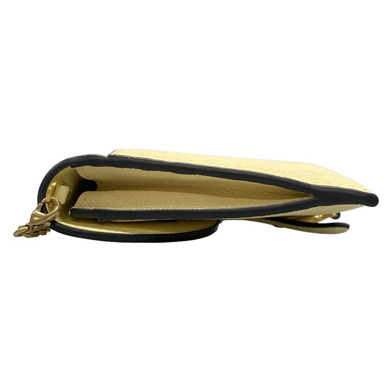 DIOR Christian Dior Wallet Saddle Wallet S5614cceh Light Yellow Chain Wallet