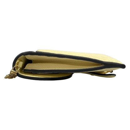 DIOR Christian Dior Wallet Saddle Wallet S5614cceh Light Yellow Chain Wallet
