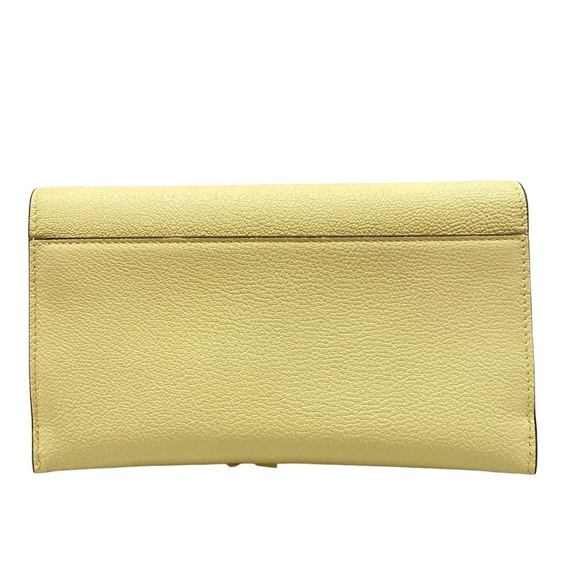 DIOR Christian Dior Wallet Saddle Wallet S5614cceh Light Yellow Chain Wallet