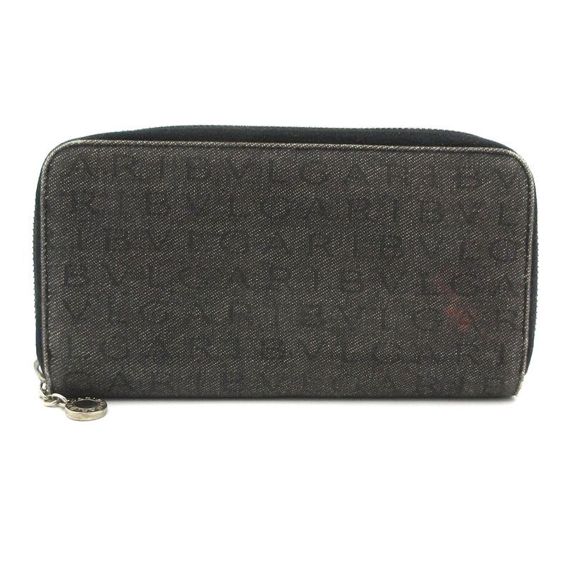 Bvlgari Long Wallet - Dark Gray Round Zipper